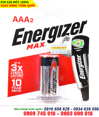 Energizer E92_BP2; Pin AAA 1.5v Alkaline Energizer E92-BP2 (Singapore) Vỉ 2viên